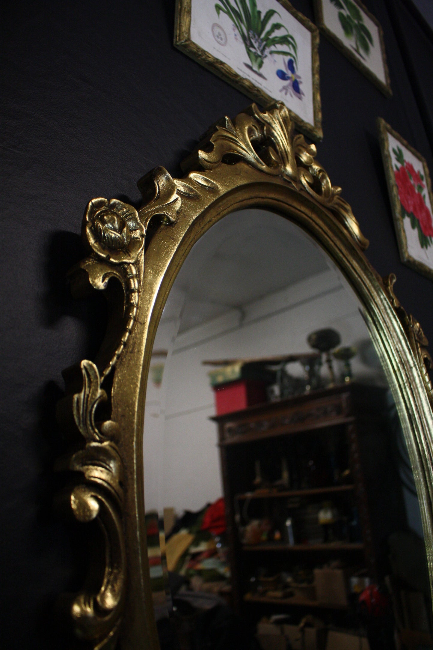 Console et miroir baroque